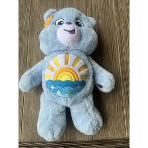 Care Bears Sea Friend Bear 14" Plush Blue Eco-Friendly Sun & Ocean Wave Tummy